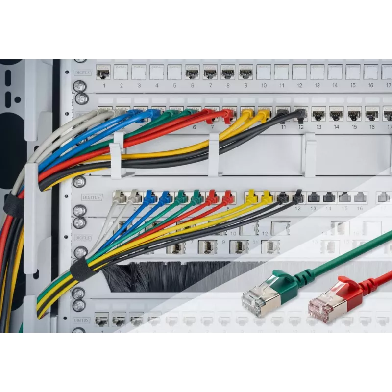 DIGITUS slanke patchkabel - CAT6A - F-FTP - 2 m - zwart