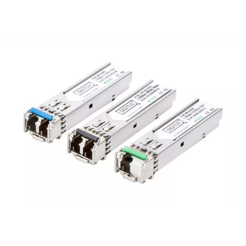 DIGITUS 1,25 Gbit/s SFP-module, tot 20 km singlemode, LC-duplexstekker 1000Base-LX, 1310 nm