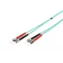 DIGITUS glasvezel-patchkabel, ST naar ST multimode 50/125 µ, duplex lengte 5 m klasse OM3
