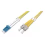 DIGITUS glasvezel-patchkabel, LC naar ST OS2, singlemode 09/125 µ, duplex, lengte 2 m