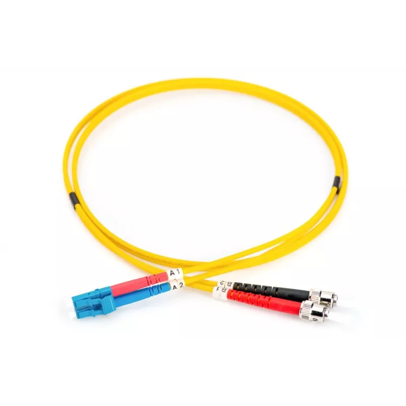 DIGITUS glasvezel-patchkabel, LC naar ST OS2, singlemode 09/125 µ, duplex, lengte 2 m