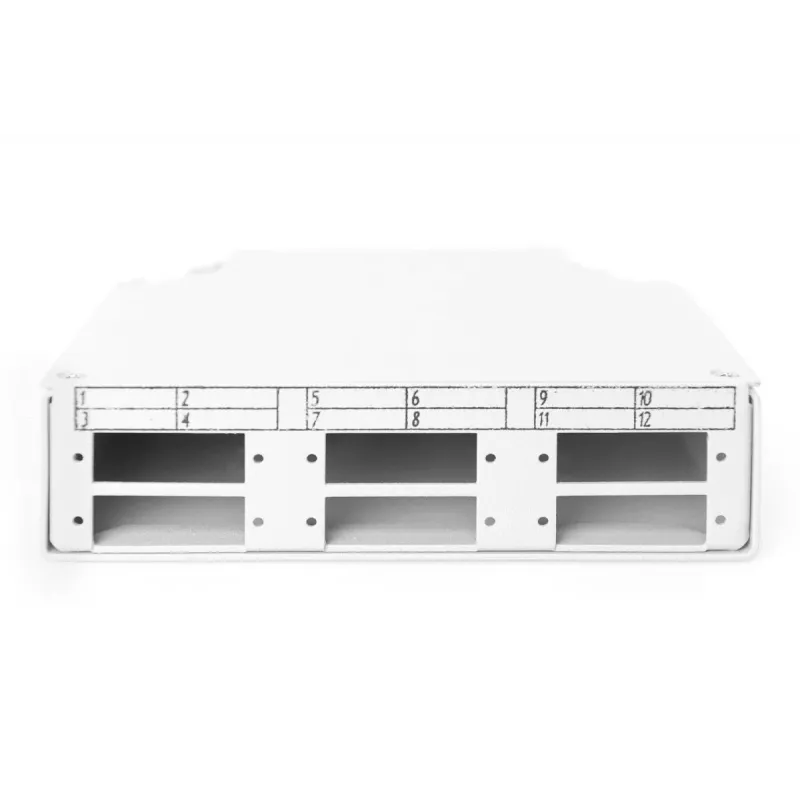 DIGITUS DIN-rail lasdoos voor 6x SC//DX-koppelingen, kleur grijs