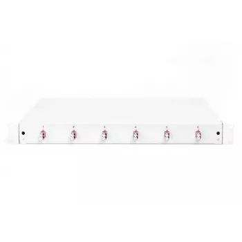 DIGITUS glasvezel-inbouwlasdoos, 1HE, uitgerust 6x LC-duplex, incl. M25-schroef, lascassette OM4 gekleurde pigtails, adapter