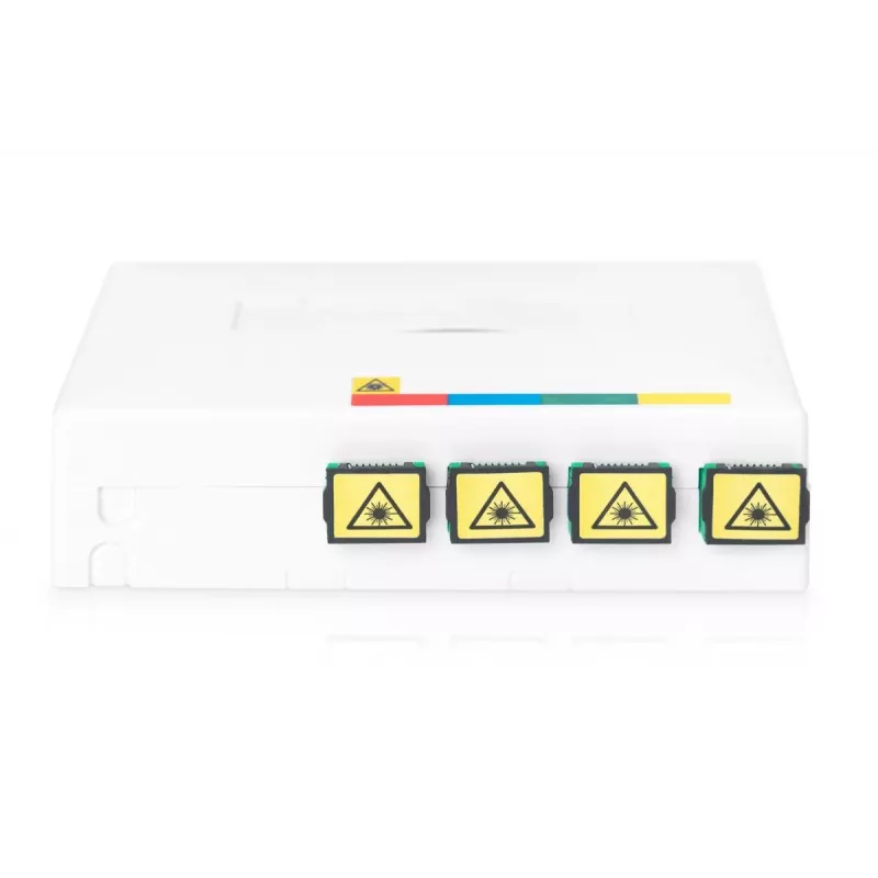 DIGITUS FTTH-behuizing, met 4x SC (APC) SX-adapteroppervlak en DIN-railmontage