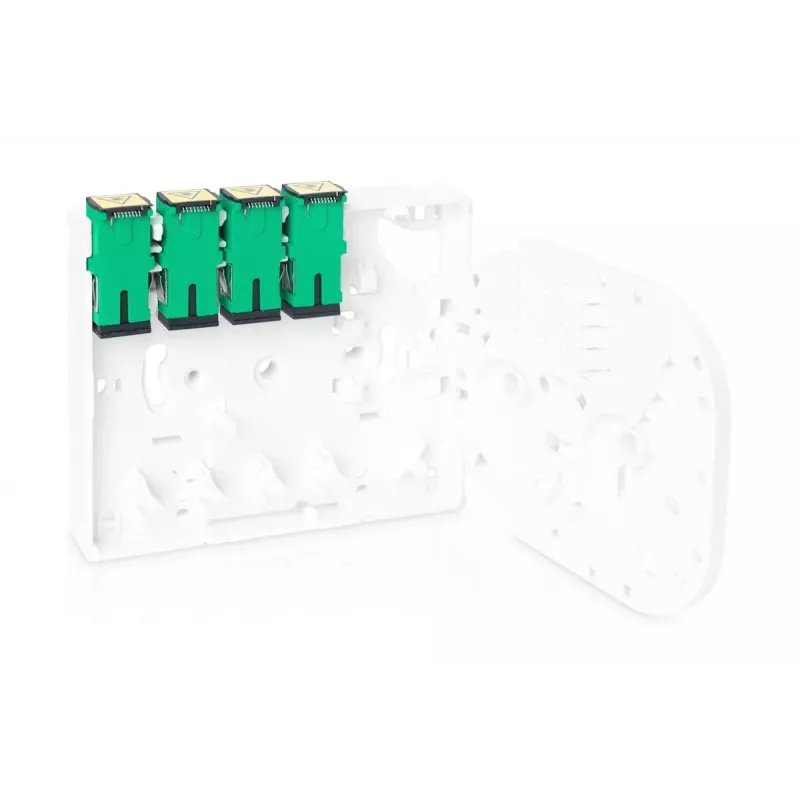 DIGITUS FTTH-behuizing, met 4x SC (APC) SX-adapteroppervlak en DIN-railmontage