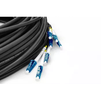 DIGITUS breakout-kabel - 8 vezels SM G.657.A1 LC/UPC-LC/UPC universeel zwart 100m