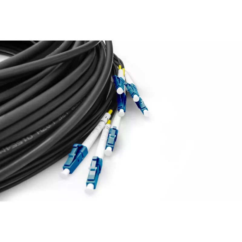 DIGITUS breakout-kabel - 8 vezels SM G.657.A1 LC/UPC-LC/UPC universeel zwart 100m