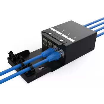 DIGITUS Consolidation Point Box - 4 poorten keystone-modules met intelligente kabelmanager