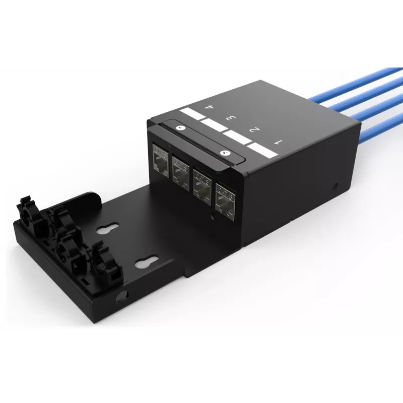 DIGITUS Consolidation Point Box - 4 poorten keystone-modules met intelligente kabelmanager