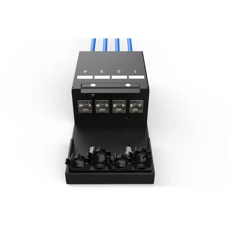 DIGITUS Consolidation Point Box - 4 poorten keystone-modules met intelligente kabelmanager
