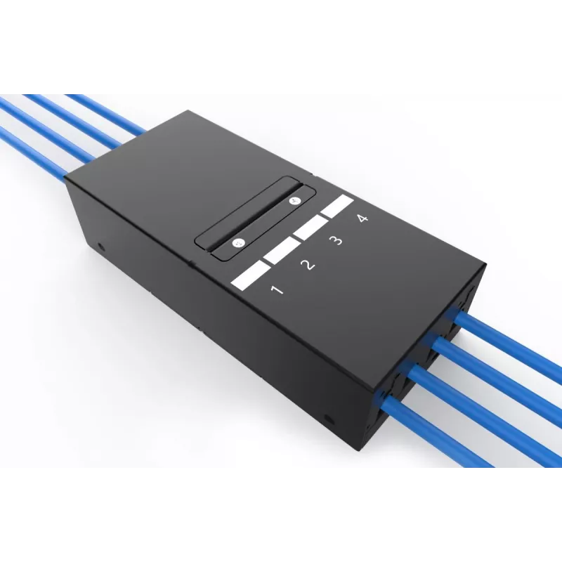 DIGITUS Consolidation Point Box - 4 poorten keystone-modules met intelligente kabelmanager