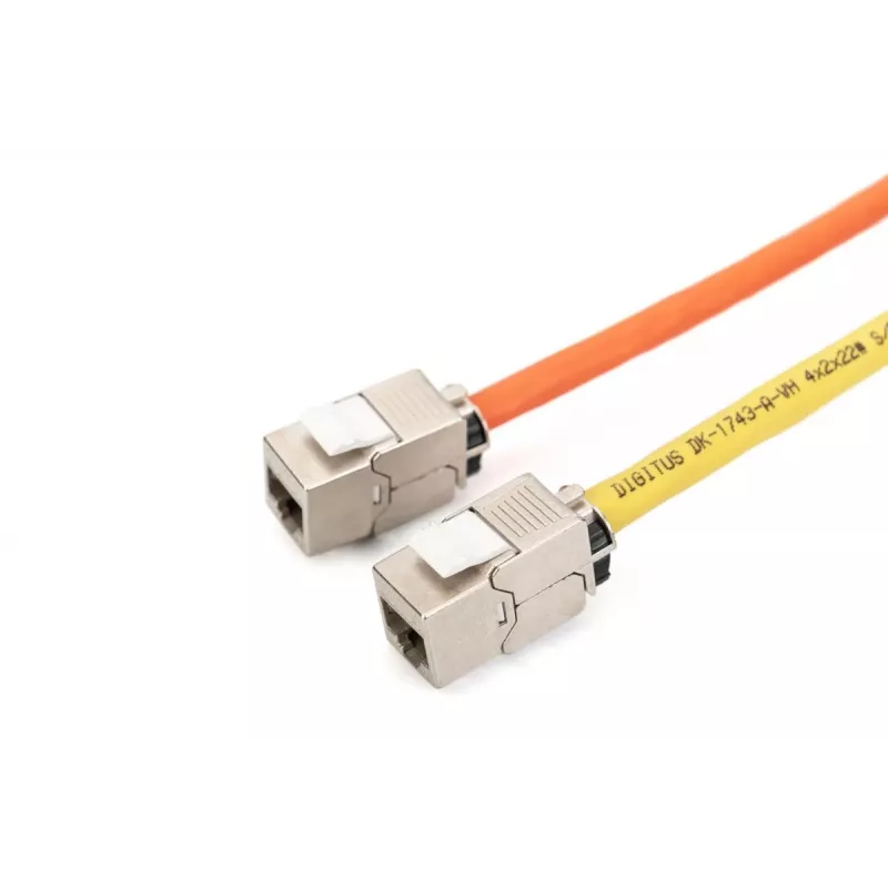 DIGITUS CAT6a keystone jack - afgeschermd, gereedschapsvrije aansluiting - intelligente kabelmanager - 24 stuks