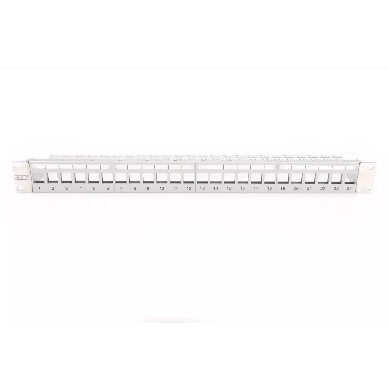 DIGITUS modulair patchpaneel voor keystone jack, 1U rackmontage – onbestukt