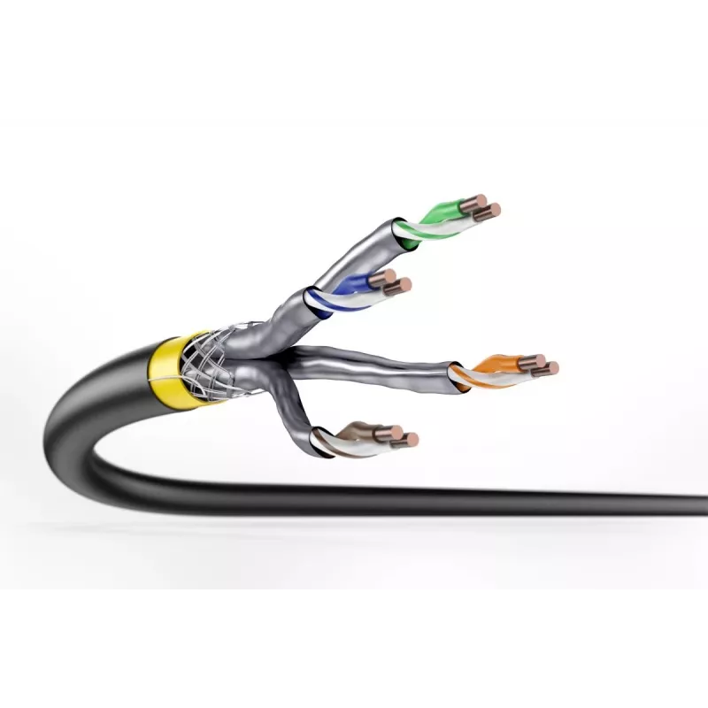 DIGITUS installatiekabel - CAT 7A - S/FTP - AWG 22/1 simplex - 500m - geel - Dca-s1a d1 a1