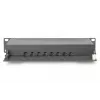DIGITUS patchpaneel CAT6A afgeschermd, 8-poorts 1U, 10 inch rackmontage, zwart RAL 9005