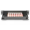 DIGITUS patchpaneel CAT6A afgeschermd, 8-poorts 1U, 10 inch rackmontage, zwart RAL 9005