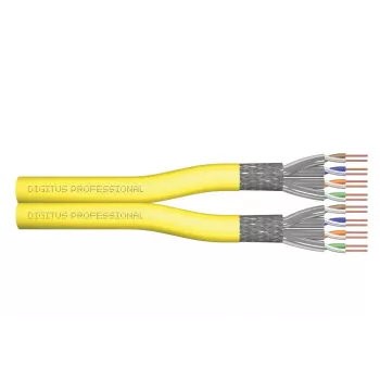 DIGITUS installatiekabel - Cat 7a - S/FTP - AWG 22/1 duplex - 100 m - geel