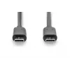 DIGITUS ASSMANN USB Type-C verbindingskabel, Type-C naar C M/M, 2 m High-Speed zwart