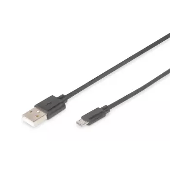 DIGITUS USB 2.0 aansluitkabel, Type-A - Micro-B M/M, 2 m USB 2.0 compatibel zwart