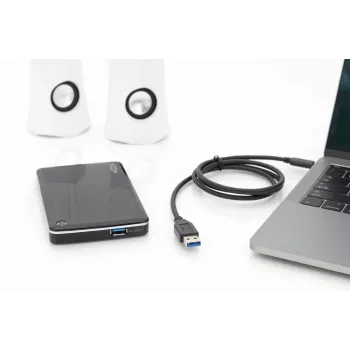 DIGITUS ASSMANN USB Type-C verbindingskabel, Type-C naar A M/M, 1 m volledig uitgerust, Gen2, 3A, 10GB, 3.1 versie, CE, zwart