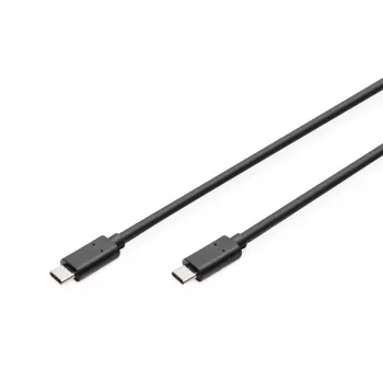 DIGITUS ASSMANN USB Type-C verbindingskabel, Type-C naar C M/M, 3 m High-Speed zwart