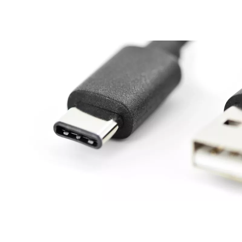 DIGITUS ASSMANN USB Type-C verbindingskabel, Type-C naar A M/M, 2 m 3A, 480MB, 2.0 versie, zwart