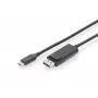 DIGITUS USB Type-C adapterkabel, Type-C naar DP M/M, 2 m 4K/60 Hz, 32,4 Gbit/s, CE, zwart