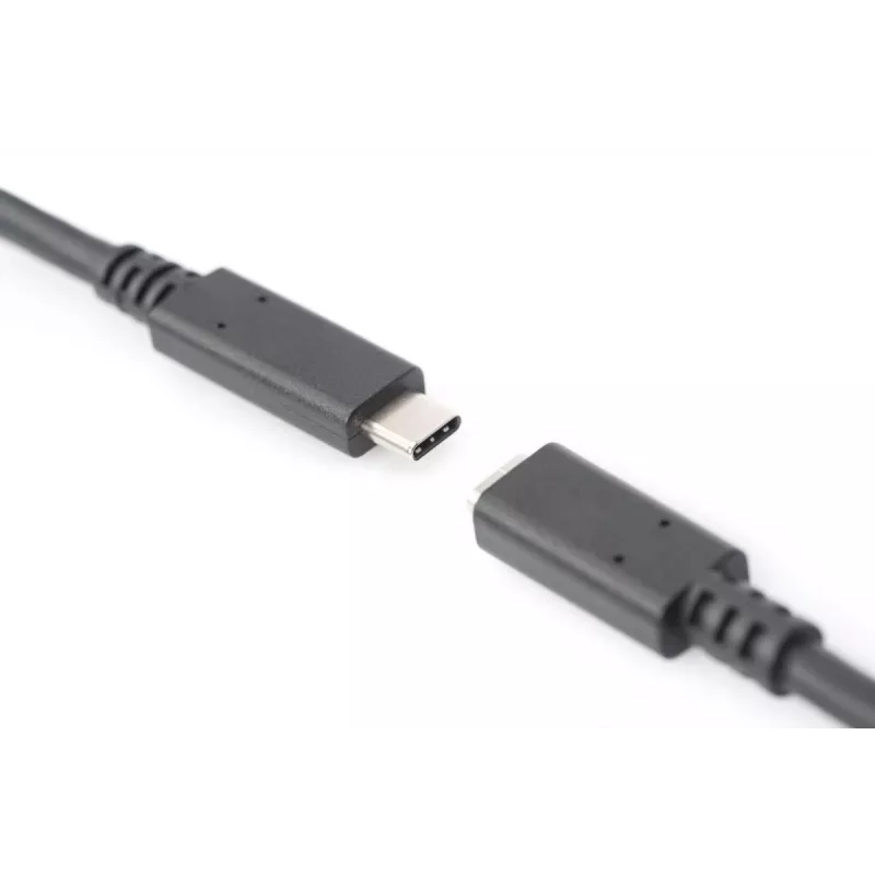 DIGITUS AK-300210-020-S USB-C verlengkabel, USB 2.0, USB-C male/female, 3 A, 2 m, zwart