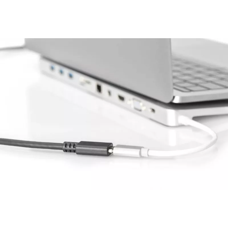 DIGITUS AK-300210-020-S USB-C verlengkabel, USB 2.0, USB-C male/female, 3 A, 2 m, zwart