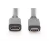 DIGITUS AK-300210-020-S USB-C verlengkabel, USB 2.0, USB-C male/female, 3 A, 2 m, zwart