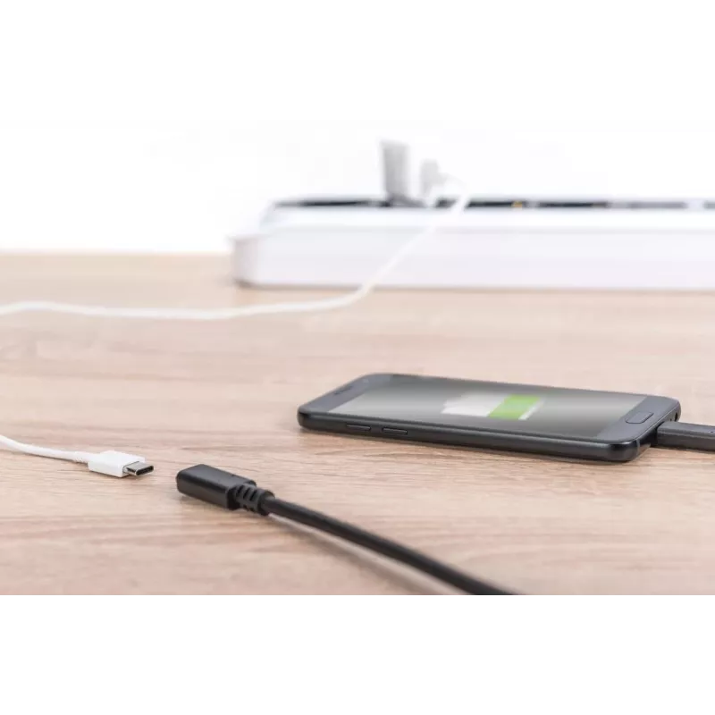 DIGITUS AK-300210-020-S USB-C verlengkabel, USB 2.0, USB-C male/female, 3 A, 2 m, zwart