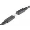 DIGITUS AK-300210-020-S USB-C verlengkabel, USB 2.0, USB-C male/female, 3 A, 2 m, zwart