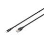 DIGITUS USB silicone oplaadkabel USB-A - Lightning USB 2.0 12W - 1 m zwart