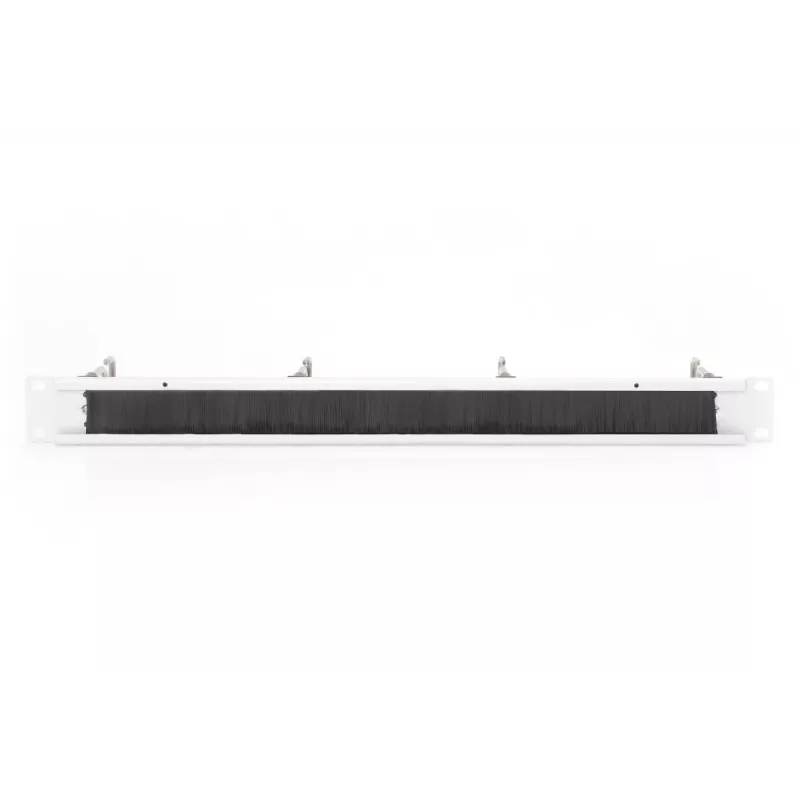 DIGITUS 1U kabelmanagementpaneel met borstel, 4 stalen ringen 40x75 mm, grijs (RAL 7035)