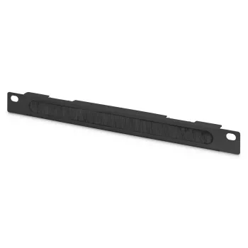 DIGITUS 10 inch kabelgeleidingsplaat, 0,5HE, kabelborstel, 22 x 254 x 12 mm, zwart