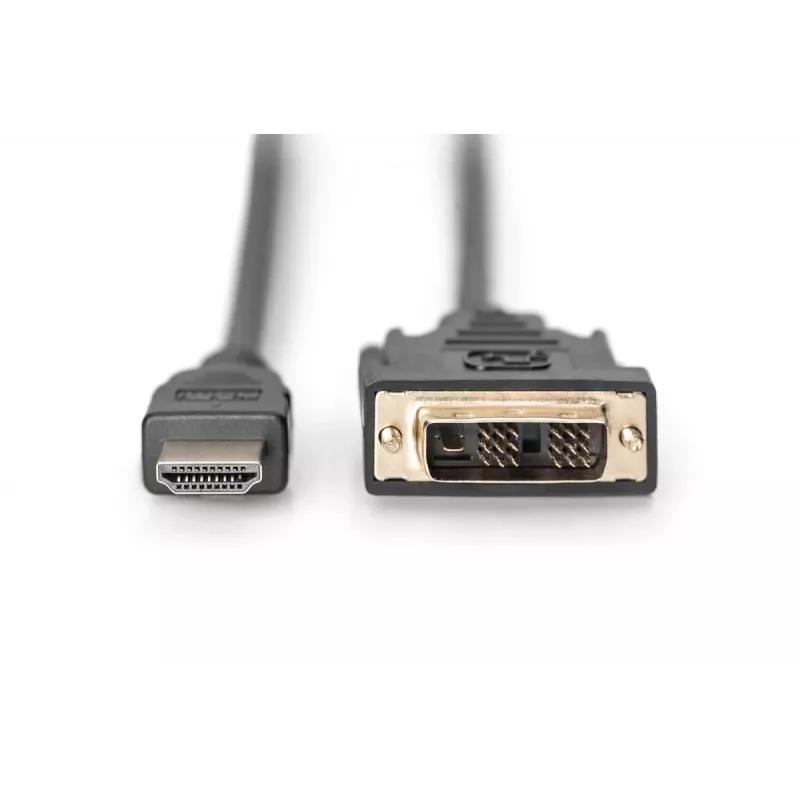DIGITUS HDMI-adapterkabel, Type-A-DVI(18+1) M/M, 2 m Full HD zwart