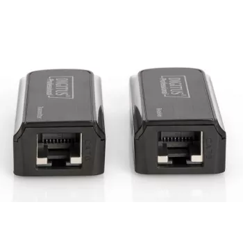 DIGITUS Mini HDMI extenderset, Full HD 50 m CAT6/6A/7, stroomvoorziening via Micro-USB-kabel, zwart