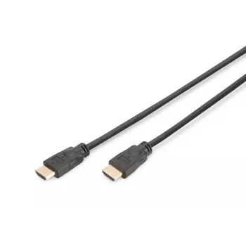 DIGITUS HDMI Premium High Speed verbindingskabel, Type-A M/M, 5 m met Ethernet, Ultra HD 60p zwart