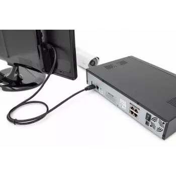 DIGITUS HDMI Premium High Speed verbindingskabel, Type-A M/M, 1 m met Ethernet, Ultra HD 60p, zwart
