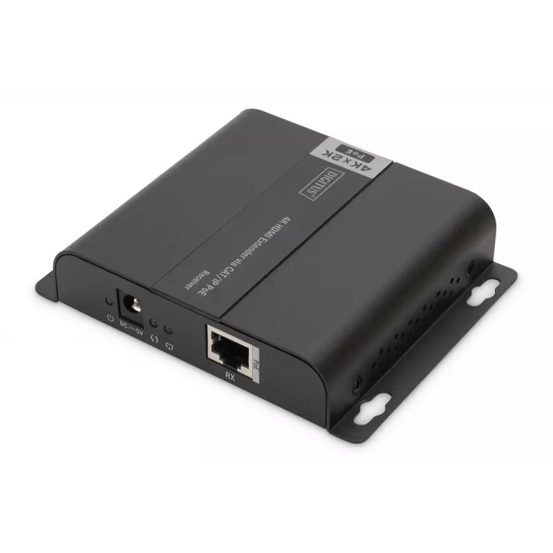 DIGITUS 4K HDMI extender, ontvangereenheid via IP/CAT 5, 6 (120 m), PoE-gevoed
