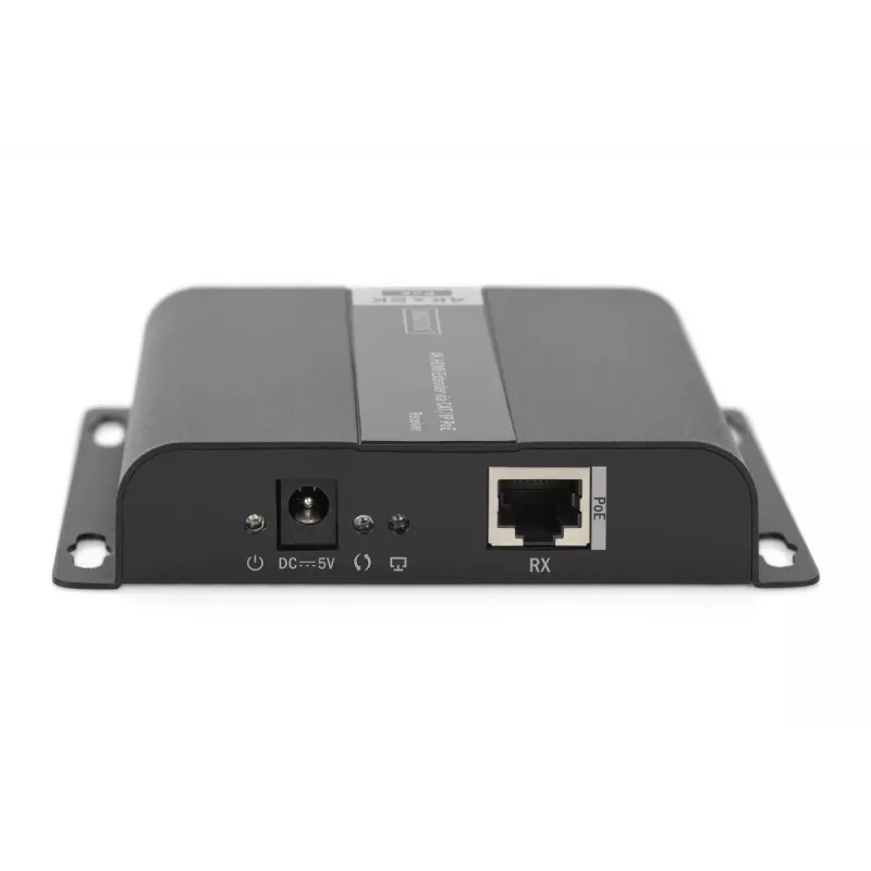 DIGITUS 4K HDMI extender, ontvangereenheid via IP/CAT 5, 6 (120 m), PoE-gevoed