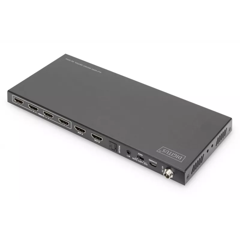 DIGITUS 4x 2 HDMI matrixswitch 4K/60Hz scaler EDIDARC HDCP 2.2 18 Gbps