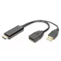 Digitus 4K HDMI-adapter HDMI naar DisplayPort 0,2 m HDMI Type-A USB