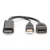 Digitus 4K HDMI-adapter HDMI naar DisplayPort 0,2 m HDMI Type-A USB