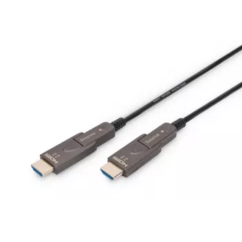 DIGITUS 4K – HDMI AOC hybride glasvezelkabel met afneembare stekker, 30 m