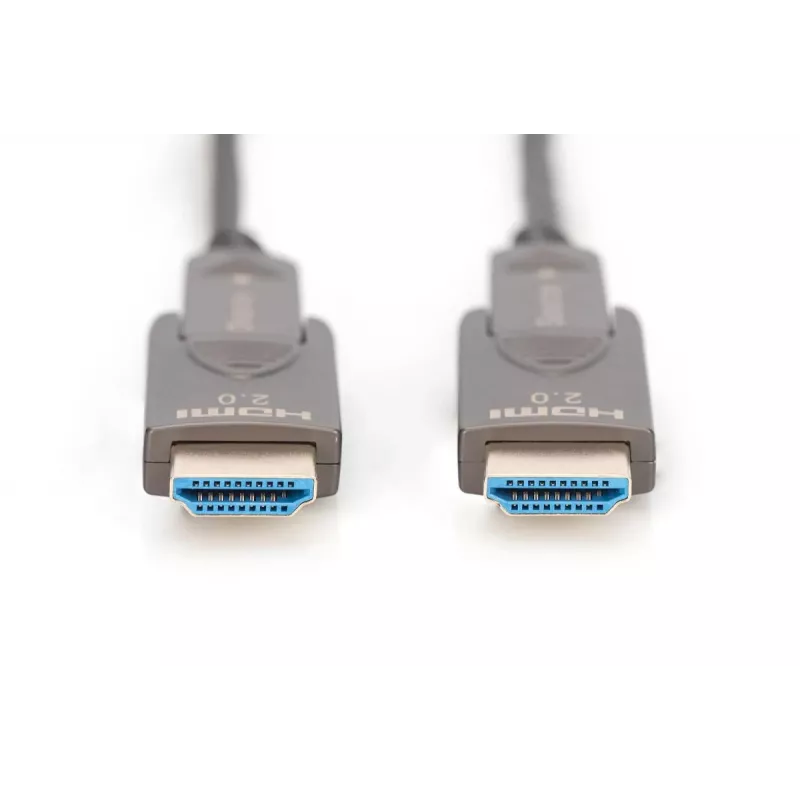 DIGITUS 4K – HDMI AOC hybride glasvezelkabel met afneembare stekker, 30 m