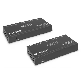 DIGITUS 4K HDBaseT extenderset 70 m PoC RS232 IR zwart