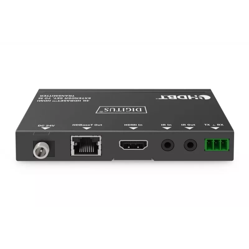 DIGITUS 4K HDBaseT extenderset 70 m PoC RS232 IR zwart