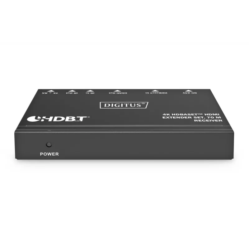 DIGITUS 4K HDBaseT extenderset 70 m PoC RS232 IR zwart