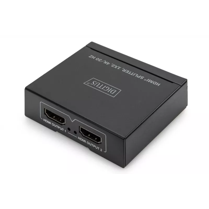 DIGITUS 4K HDMI splitter. 1x 2 4K/30Hz. zwart